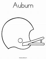 Coloring Auburn Pages Football Tigers Print Helmet Popular Coloringhome sketch template
