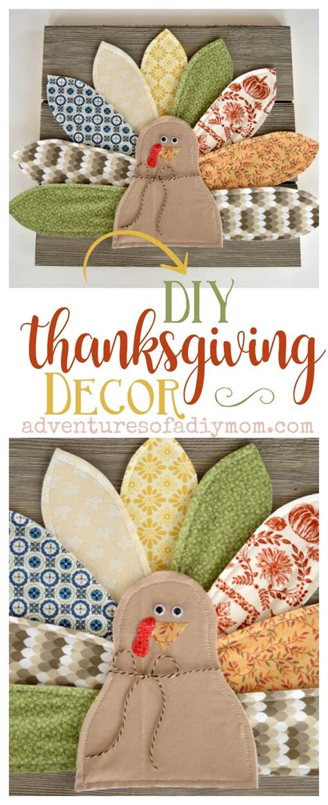 diy thanksgiving home decor fabric turkey craft for adults
