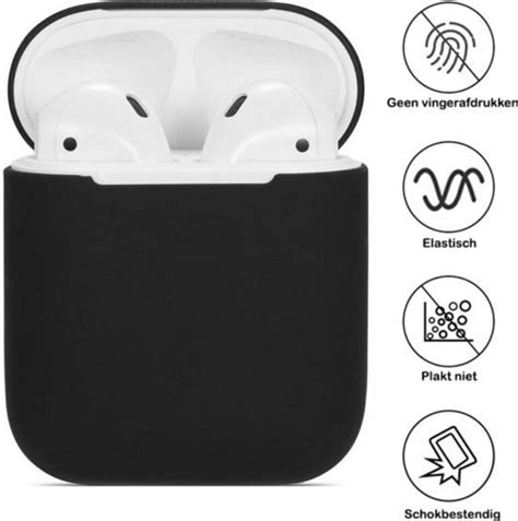 bolcom silicone hoesje apple airpods  oplaadcase cover draadloos airpods  airpods hoesje