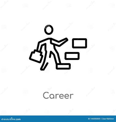 outline career vector icon isolated black simple  element