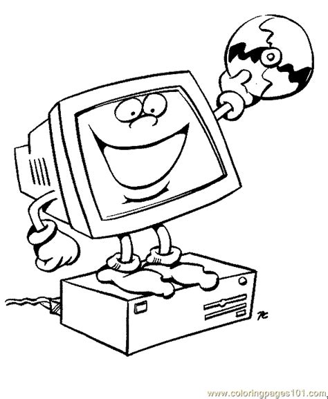 coloring pages computer coloring page  technology computer