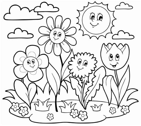 april showers bring  flowers coloring page    images