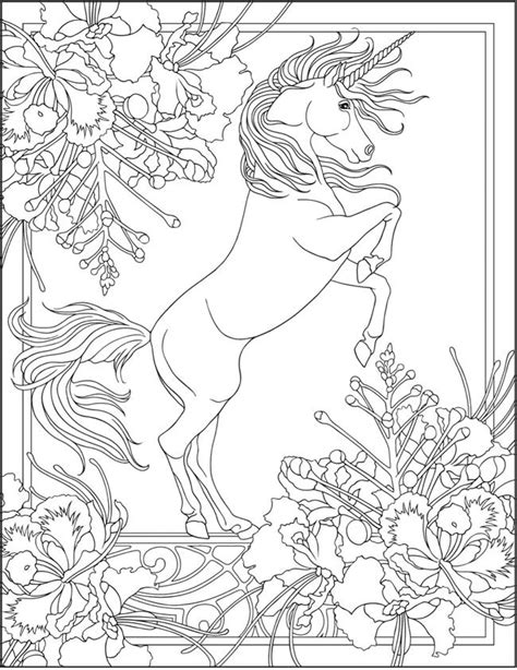 dover publications horse coloring pages unicorn coloring