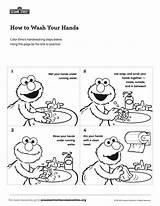 Handwashing Elmo Sequence sketch template