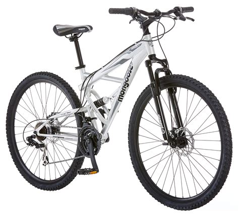 mongoose impasse mens mountain bike   wheels aluminum frame twist shifters  speed