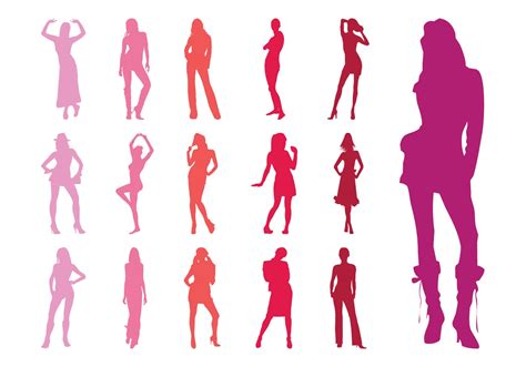 fashion models silhouettes collection download free vector art stock graphics and images