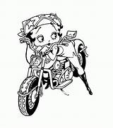 Coloring Pages Boop Betty Rockabilly Printable Getcolorings Motorcycle Print Posing Color Adult sketch template