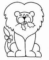 Coloring Easy Pages Lion Kids sketch template