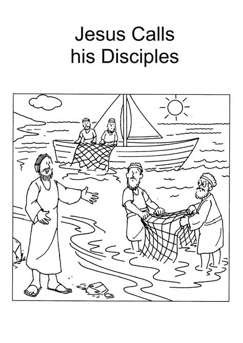 jesus   disciples coloring pages  getcoloringscom