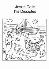 Jesus Disciples Coloring His Pages Calling Calls Printable Color Getcolorings Print Template sketch template