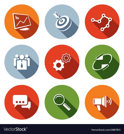 marketing icon collection royalty  vector image