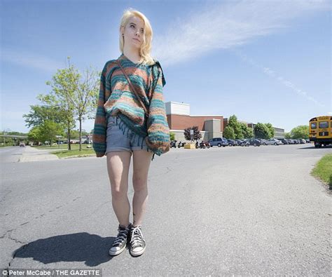 montreal teen lindsey stocker pictured in too short shorts that got