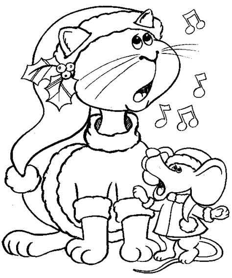 christmas cat coloring pages coloringpageskidcom cat coloring page