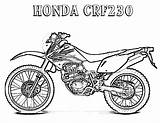Dirt Bike Honda Pages Coloring Template sketch template