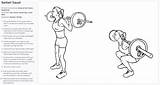 Squat Barbell Exercise Quadriceps sketch template