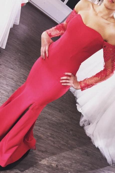 Sexy Prom Dresses 2017 One Shoulder Mermaid Evening Dresses Crystals