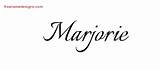 Marjorie Name Tattoo Designs Calligraphic Lettering Freenamedesigns sketch template