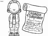 Declaration Independence Kindergarten sketch template