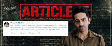 Twitterati Are Loving Every Single Bit Of Article 15 And Rightfully