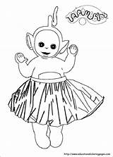 Coloring Teletubbies Pages Dipsy Getcolorings sketch template