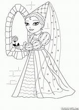 Princess Coloring Pages Ella Little Irene Princesses Printable Rocks Fairy Castle sketch template