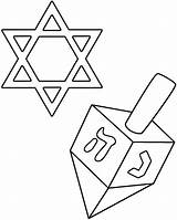 Dreidel Hanukkah Develop Skills sketch template