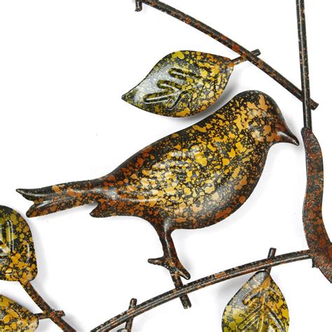 Wall Hanging Tree Of Life Bird Ornament Metal Wall Art Etsy