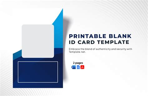 company blank id card template   word  apple pages