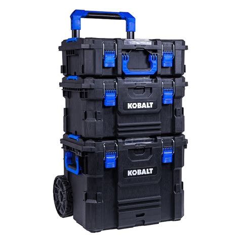 Kobalt Case Stack 21 5 In Black Plastic Wheels Lockable Tool Box In The