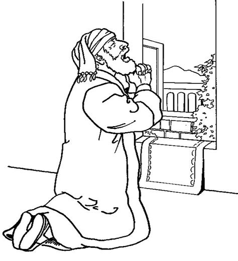 daniel praying page coloring pages