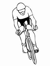 Coloring Sport Cycling Pages Sports Drawing sketch template