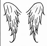Wings Angel Wing Simple Drawing Drawings Pages Coloring Cross Crosses Dark Color Printable Clipartmag Print Getdrawings Getcolorings Dr sketch template