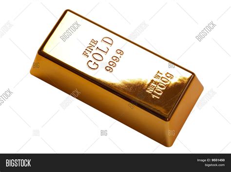 gold bar isolated image photo  trial bigstock