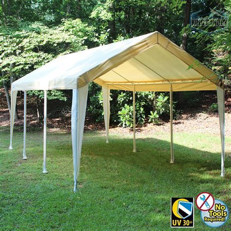 king canopy universal  leg  carport canopy  tanwhite cover