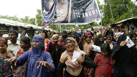 Rohingya Refugees Protest Against Myanmar Crackdown