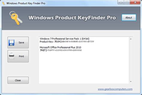 windows product key finder pro freeware software