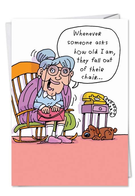 Fall Out Of Chair Funny Cartoons Happy Birthday Card