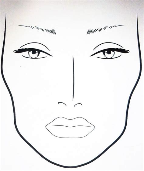 printable blank face printable makeup face template  complete