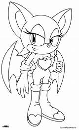 Sonic Pages Games Coloring Printable Rouge Drawing Kb sketch template