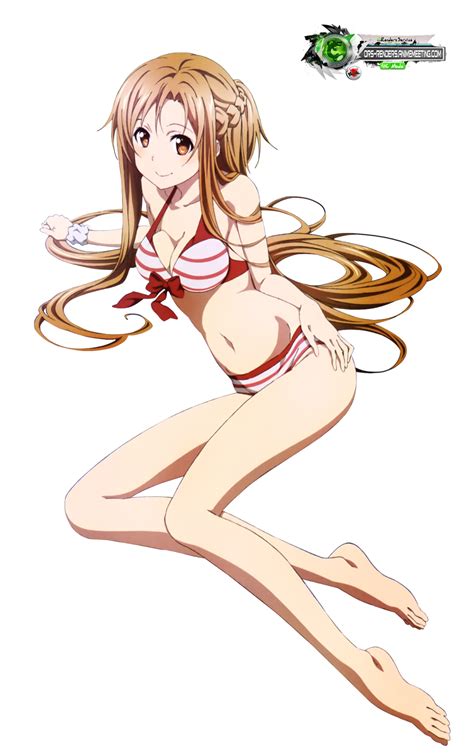 Sword Art Online Asuna Yuuki Kawaiii Bikini Pose Render