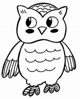 Owl Coloring Pages Cute Baby Library Clipart Clip Print sketch template