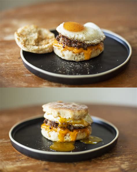 sourdough english muffin breakfast sandwich recipe video  comments