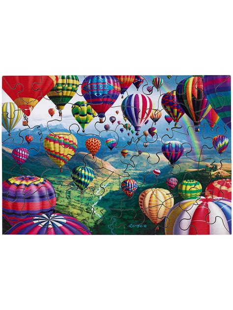 Wentworth Wooden Puzzles Sky Road Balloon Jigsaw Puzzle 40 Pieces At