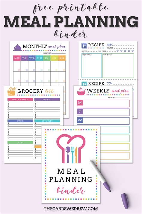 meal planning printables