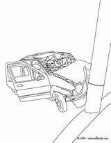 Car Accident Crash Coloring Pages Drawing Traffic Color Print Template Sketch Hellokids Online sketch template