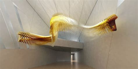 zaha hadid slamp unveil aria infinita lighting sculpture