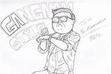 Gangnam Style Deviantart Stats Downloads sketch template