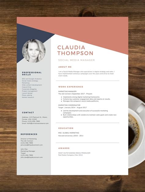 canva resume template elegant resume job winning resume etsy