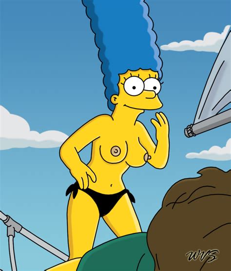 08 marge topless on boat 3 by wvs1777 d3c4vhj the simpsons gallery luscious