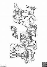 Esponja Patricio Calamardo Plankton Colorings Plancton Cangrejos Consent sketch template